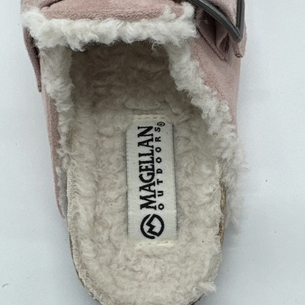 Magellan Girls Pink Suede Buckle Fashion Clogs 11D Worn Once